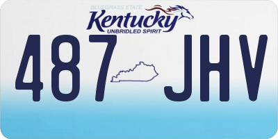 KY license plate 487JHV