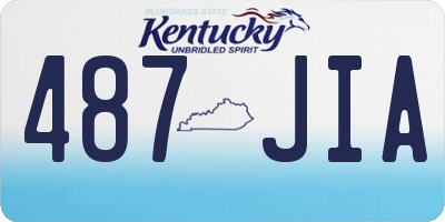 KY license plate 487JIA
