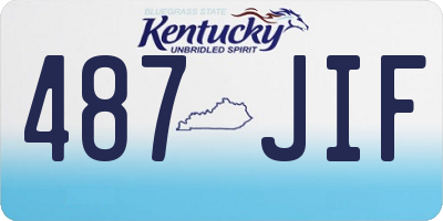 KY license plate 487JIF