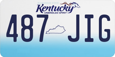 KY license plate 487JIG