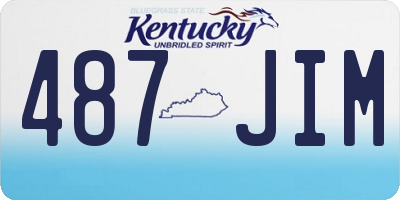 KY license plate 487JIM