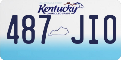 KY license plate 487JIO