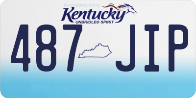 KY license plate 487JIP