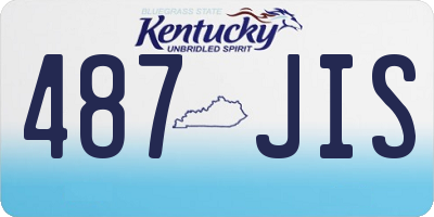 KY license plate 487JIS