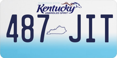 KY license plate 487JIT