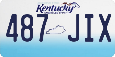 KY license plate 487JIX