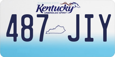 KY license plate 487JIY