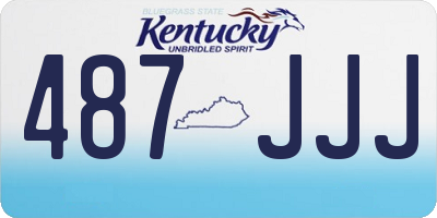 KY license plate 487JJJ