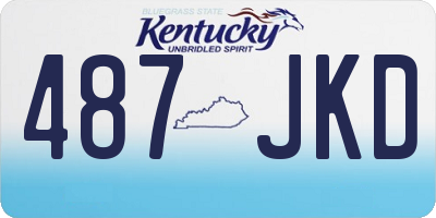 KY license plate 487JKD