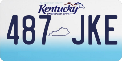 KY license plate 487JKE