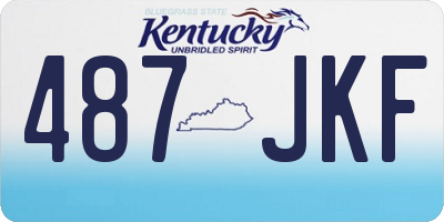 KY license plate 487JKF