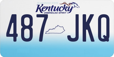 KY license plate 487JKQ