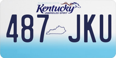 KY license plate 487JKU