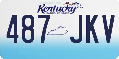 KY license plate 487JKV