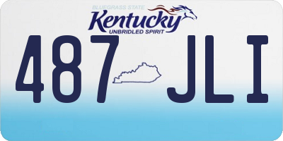 KY license plate 487JLI
