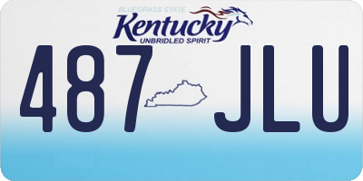 KY license plate 487JLU