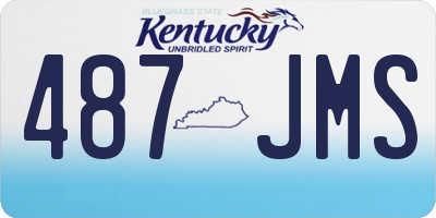 KY license plate 487JMS