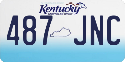 KY license plate 487JNC