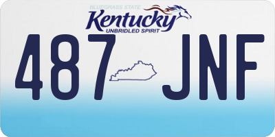 KY license plate 487JNF