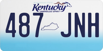 KY license plate 487JNH