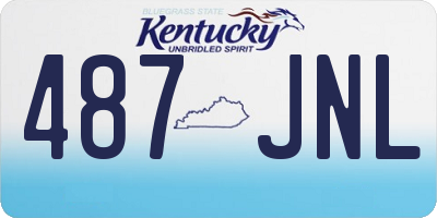 KY license plate 487JNL