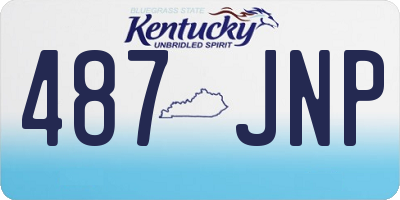 KY license plate 487JNP