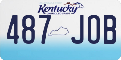 KY license plate 487JOB