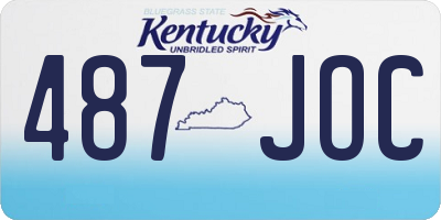 KY license plate 487JOC