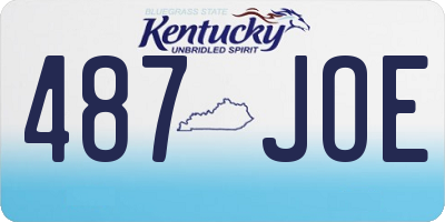KY license plate 487JOE