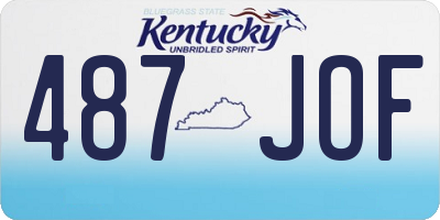 KY license plate 487JOF