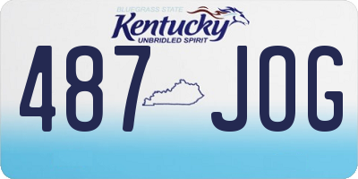 KY license plate 487JOG