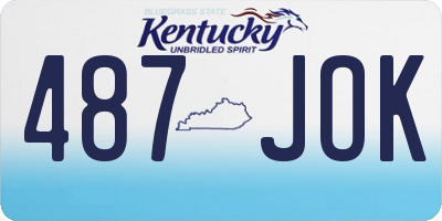 KY license plate 487JOK