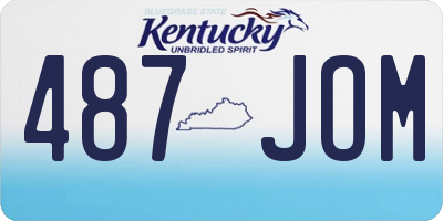 KY license plate 487JOM