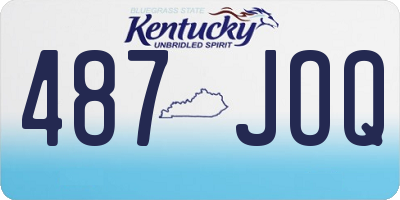KY license plate 487JOQ