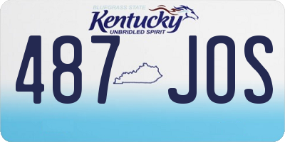 KY license plate 487JOS