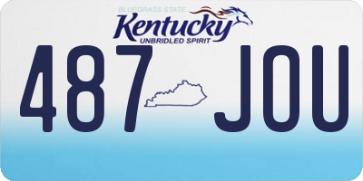 KY license plate 487JOU