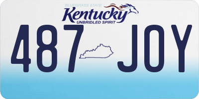 KY license plate 487JOY