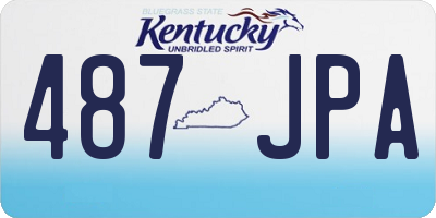 KY license plate 487JPA
