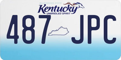 KY license plate 487JPC