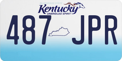 KY license plate 487JPR