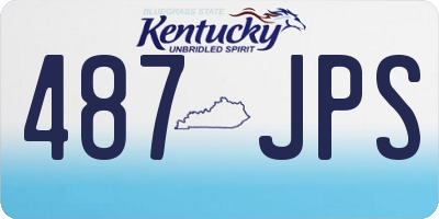 KY license plate 487JPS