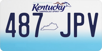 KY license plate 487JPV