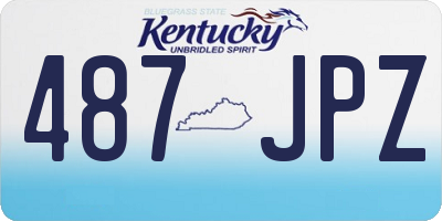 KY license plate 487JPZ