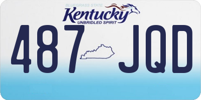 KY license plate 487JQD