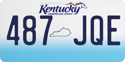 KY license plate 487JQE
