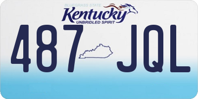 KY license plate 487JQL