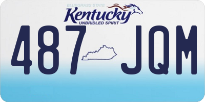KY license plate 487JQM