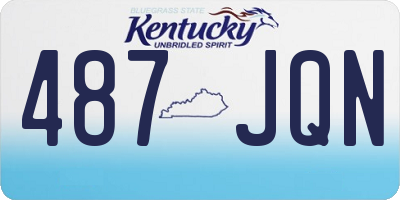 KY license plate 487JQN