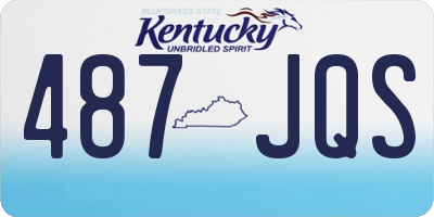 KY license plate 487JQS