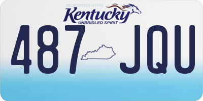 KY license plate 487JQU